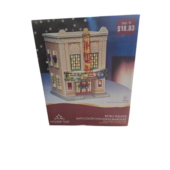 Holiday time retro theatre w/ color changing marquee 2005 - Picture 2 of 13